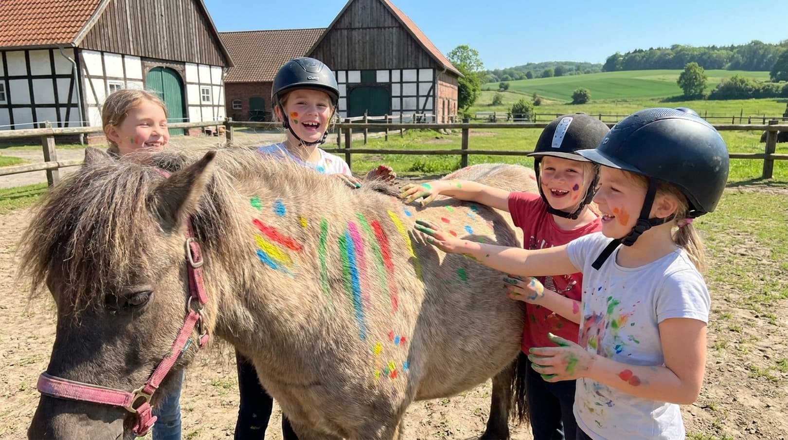 Unvergesslicher Pony-Kindergeburtstag auf dem Hof Stegemann-Wibbelt