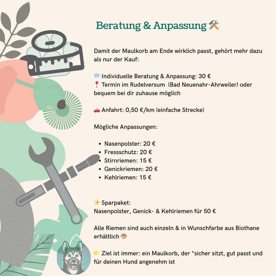 Maulkorbberatung und Anpassung
