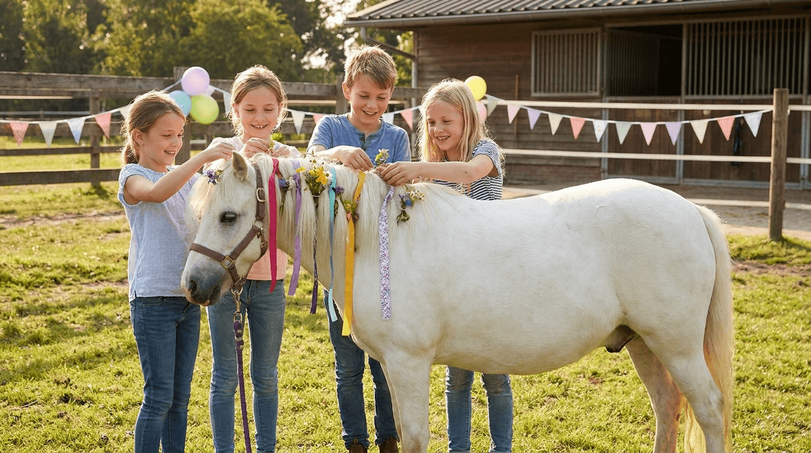 Erlebnis-Kinder-Geburtstag: Ein Tag voller Pony-Abenteuer