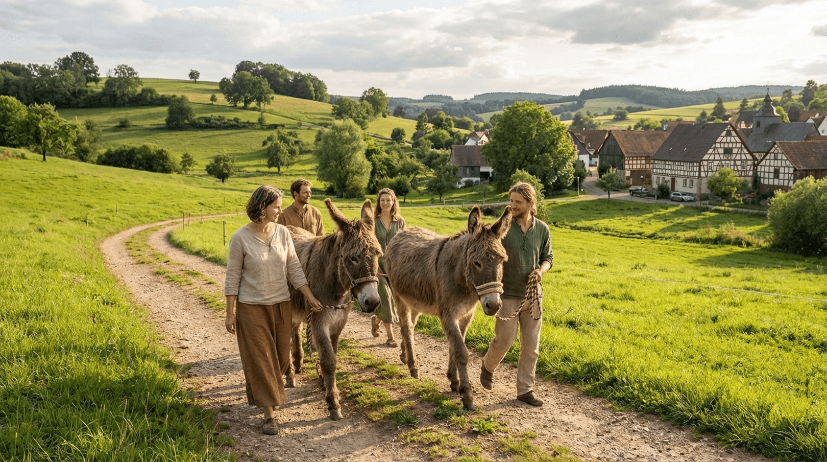 Esel-Auszeit im Eidertal: Eine Wanderung für die Seele