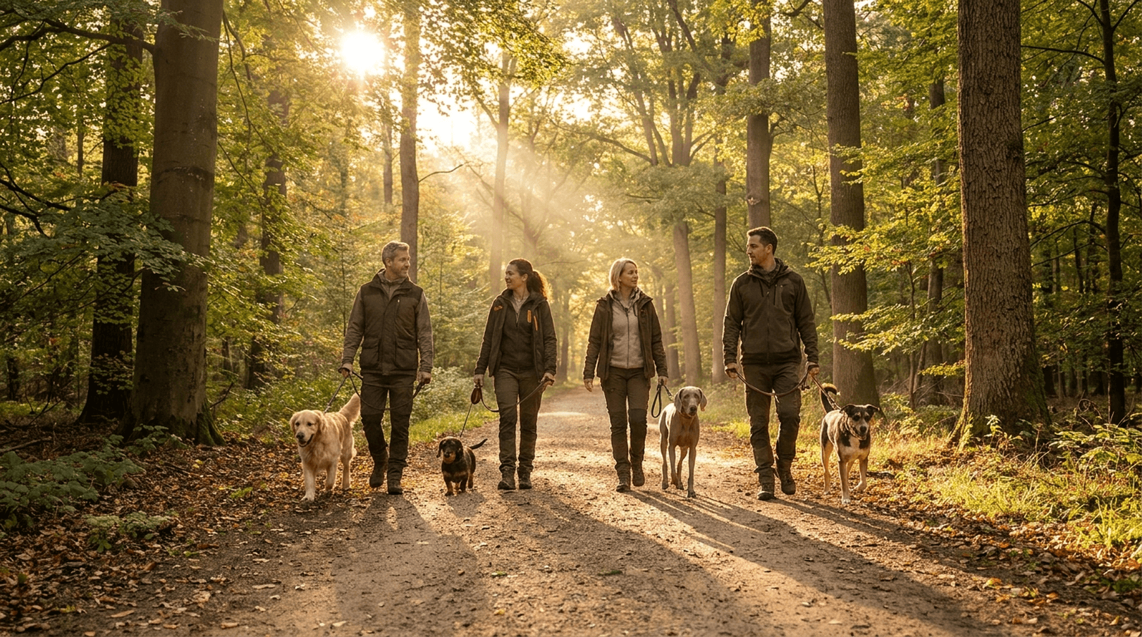 Gelassene Pfoten: Geführter Socialwalk für entspannte Begegnungen