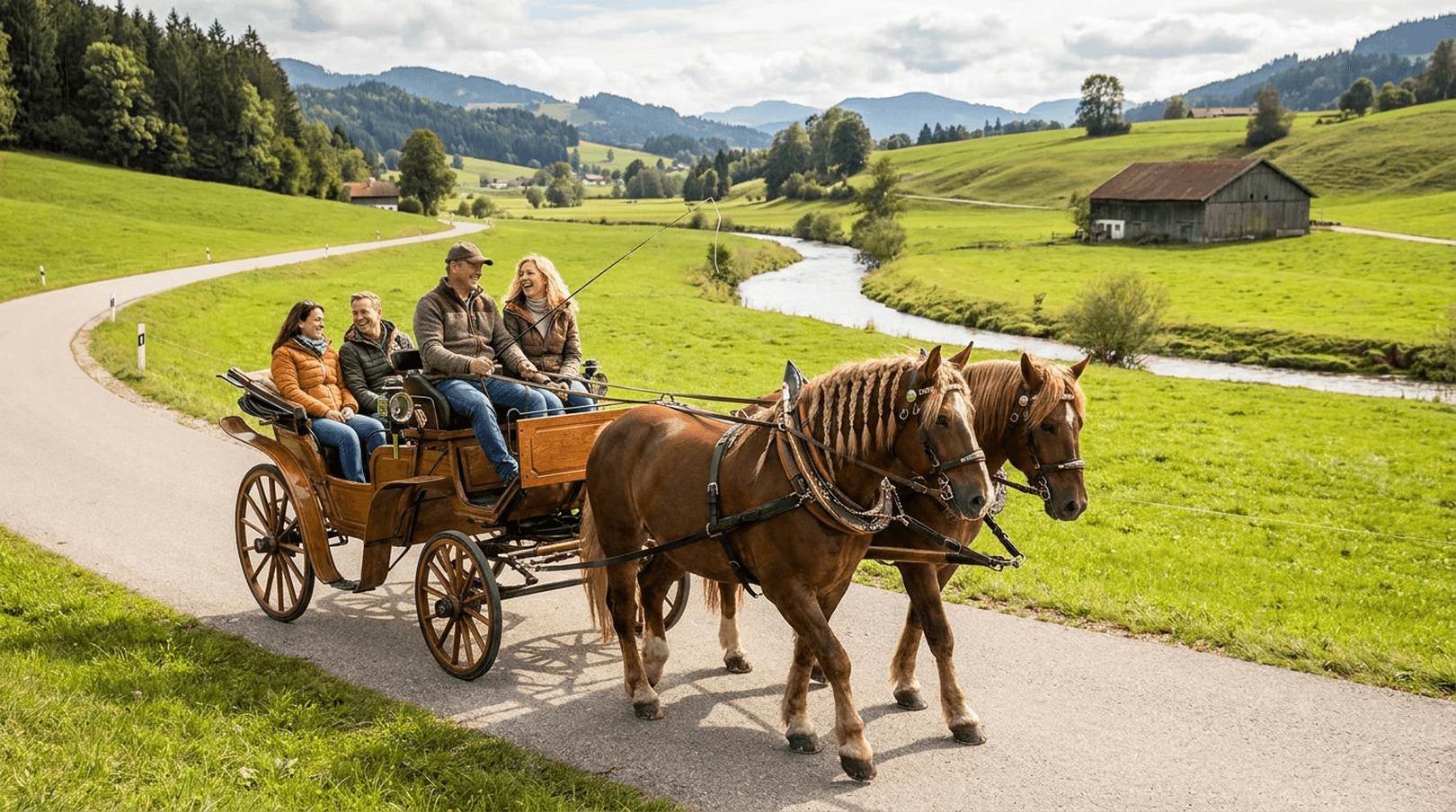 Gemütliche Kutschfahrt durch das Aschafftal