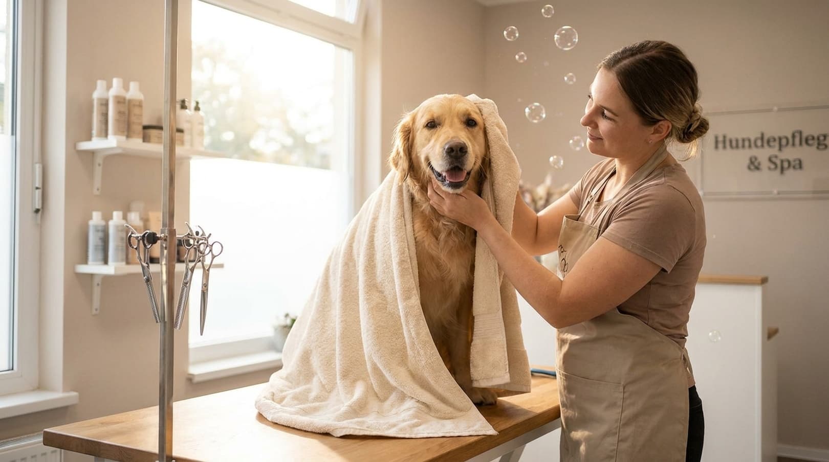 Wellness-Tag: Professionelle Fellpflege & Spa