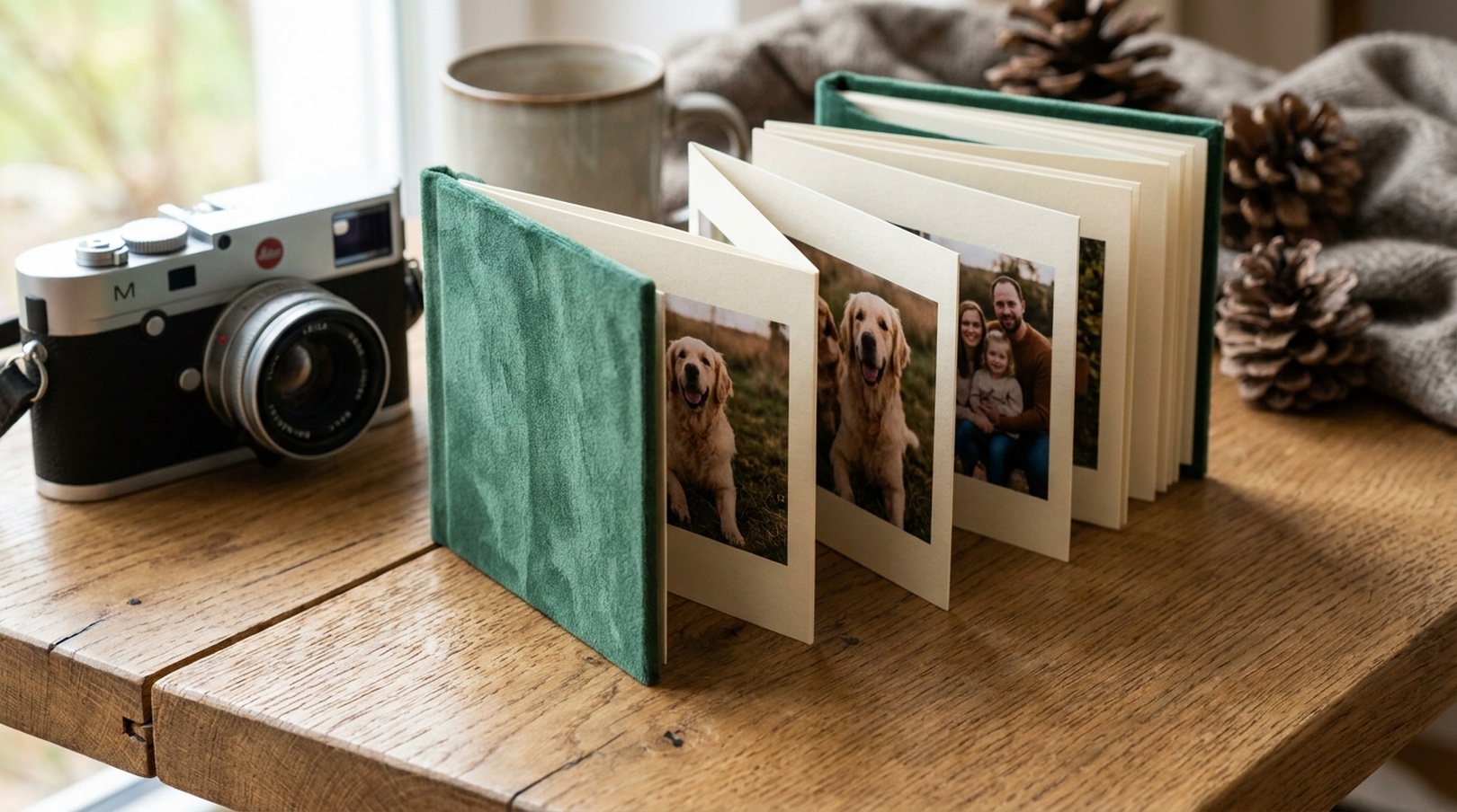 Erinnerungsschatz: Shooting inklusive edlem Samt-Mini-Leporello