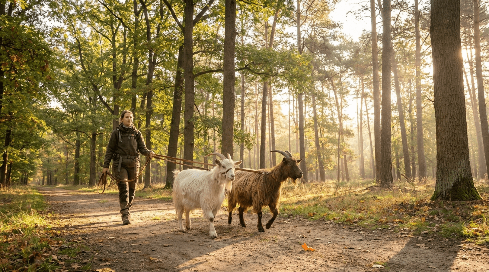 Idyllische Ziegenwanderung durch das Havelland