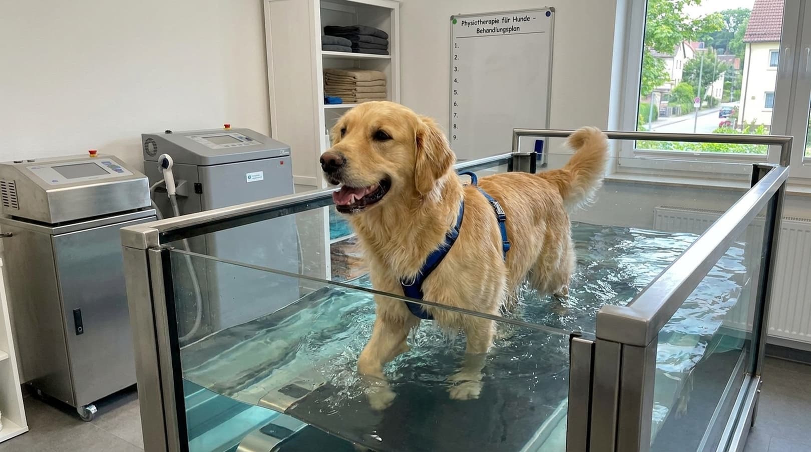 Schwereloses Training auf dem Unterwasserlaufband